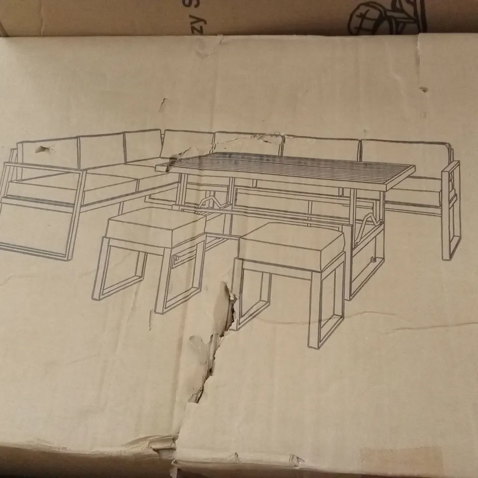 BOXED PENSACOLA OUTDOOR CORNER DINING SOFA // SOFA PARTS ONLY (1 BOX)