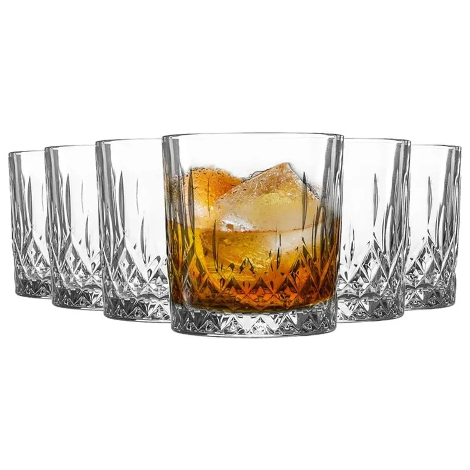 BOXED ARGON TABLEWARE - PRYSM WHISKEY GLASSES 330ml - SET OF 6