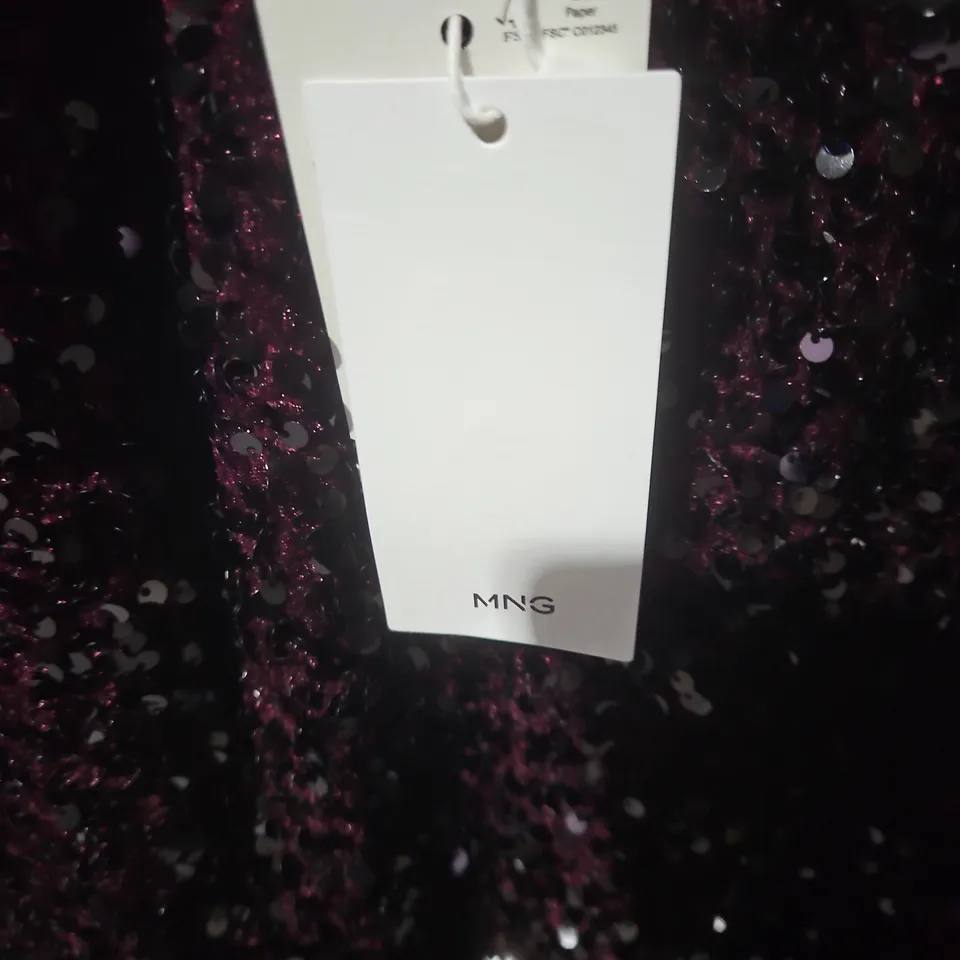 MANGO WOMEN’S SEQUIN DRESS – PURPLE/MAGENTA - UK SIZE 16