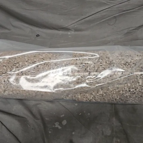 ROLLED RUG / CARPET β SPECKLED BEIGE PATTERN, SEALED IN PLASTIC- SIZE UNKNOW