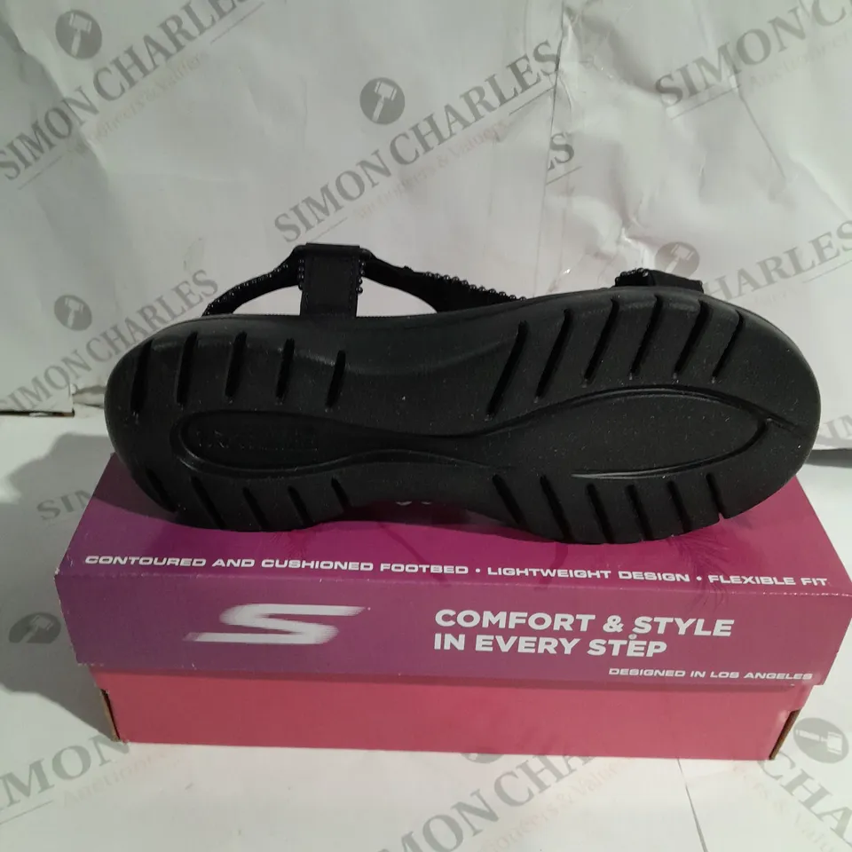 BOXED SKECHERS GO WALK SANDALS SIZE 6