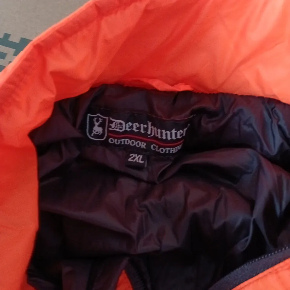 DEERHUNTER THINSULATE ZIP JACKET IN ORANGE - 2XL