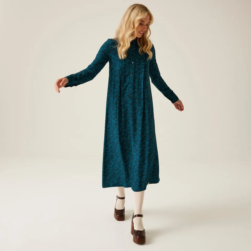 BRAND NEW REGATTA ORLA KIELY WINTER DRESS IN BIRDY BLUE SIZE UK 18