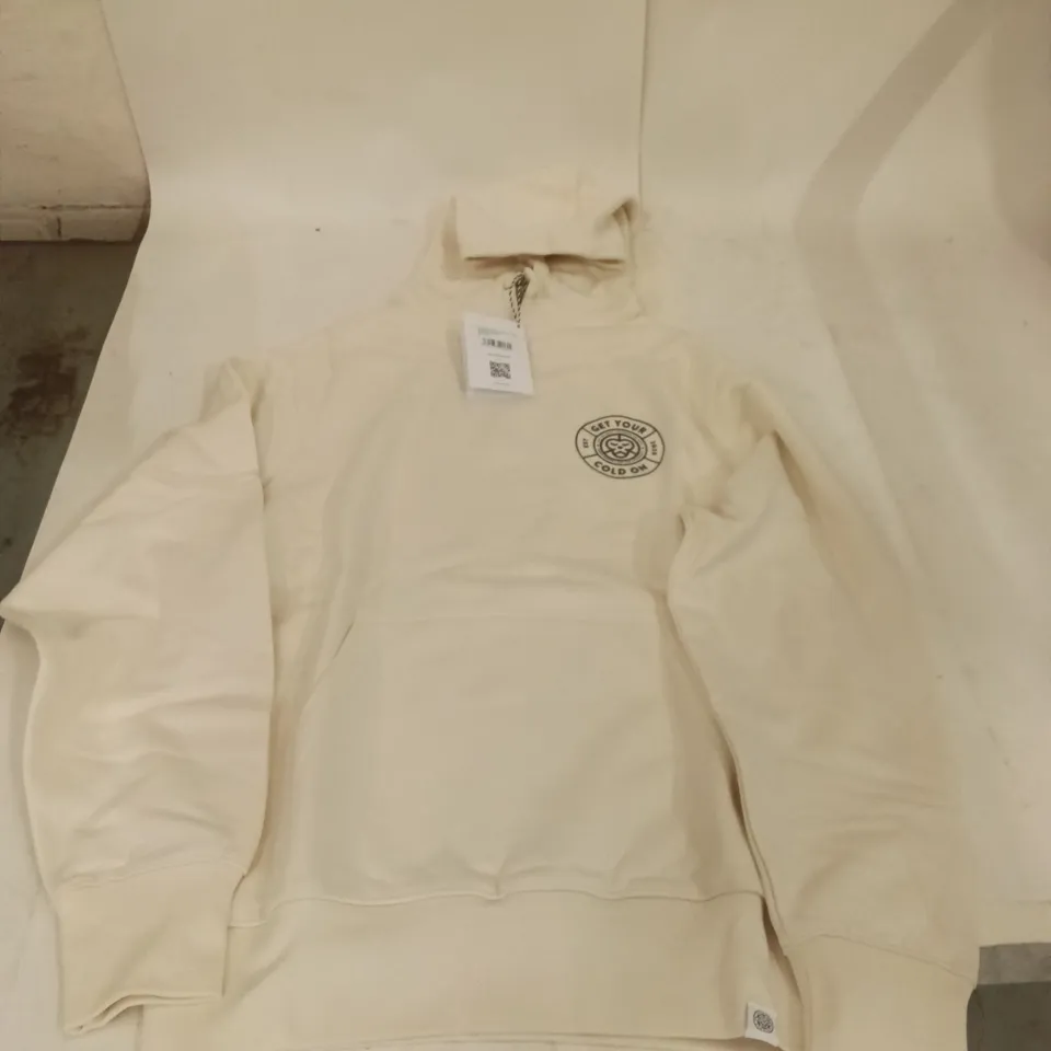 BOX TO CONTAIN BRASS MONKEY HOODY - OFF WHITE SIZE S APPROXIMATELY 4