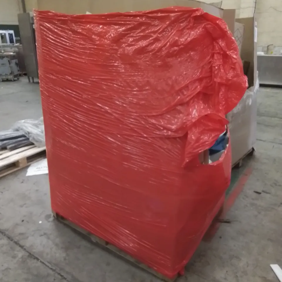 PALLET CONTAINING ASSORTED HOUSEHOLD & HOME IMPROVEMENT PRODUCTS. INCLUDES TENTS, NEON LIGHTS, INCENSE BURNER ETC 