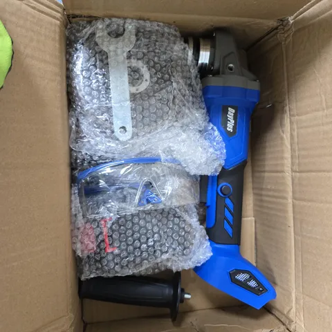 BLUE ANGLE GRINDER WITH SIDE HANDLE – BOXED 