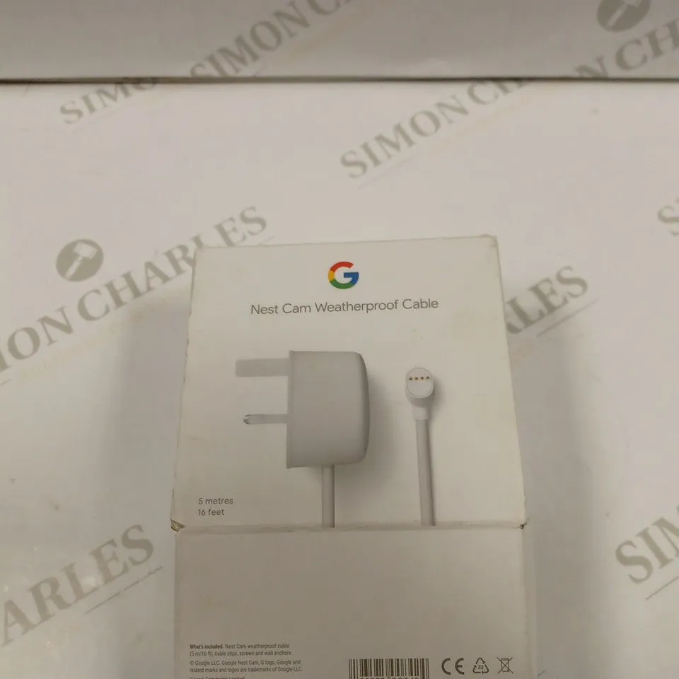 GOOGLE NEST CAM WEATHERPROOF CABLE 5 METRE