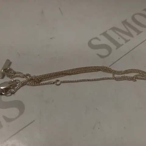 RACHEL JACKSON MINI SILVER T-BAR NECKLACE