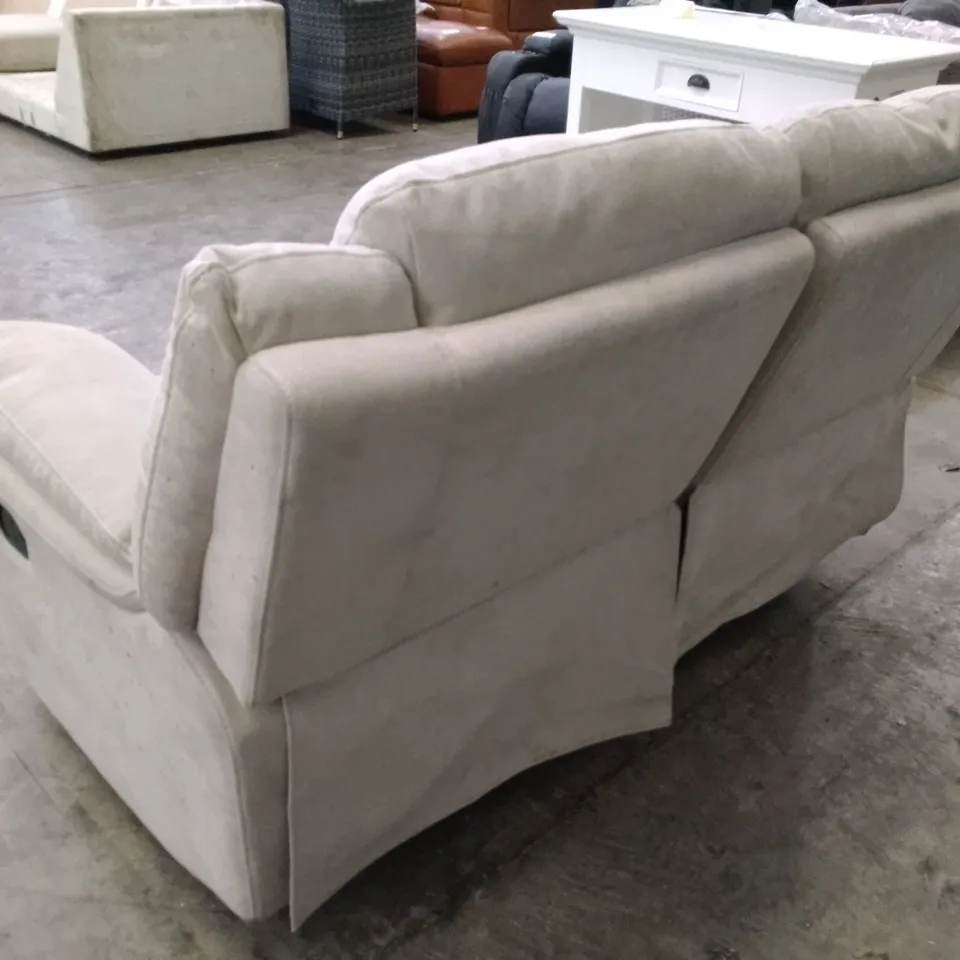 QUALITY DESIGNER MANUAL RECLINER 2 SEATER SOFA - ALBION FABRIC 