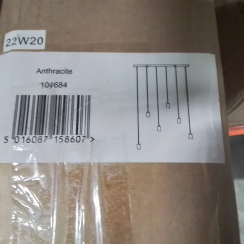 BOXED CEILING LIGHT FITTING ANTHRACITE 