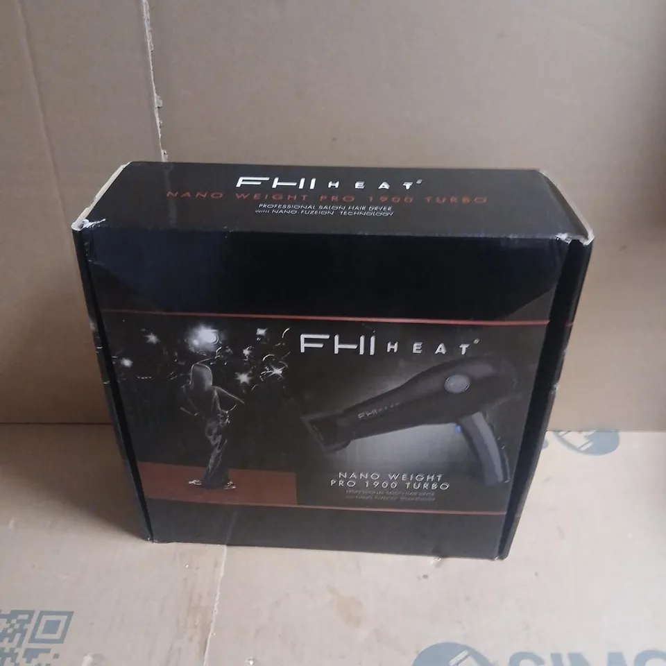 FHI HEAT NANO WEIGHT PRO 1900 TURBO HAIR DRYER – BOXED