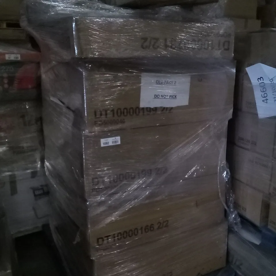 PALLET OF ASSORTED BOXED DINING TABLE PARTS
