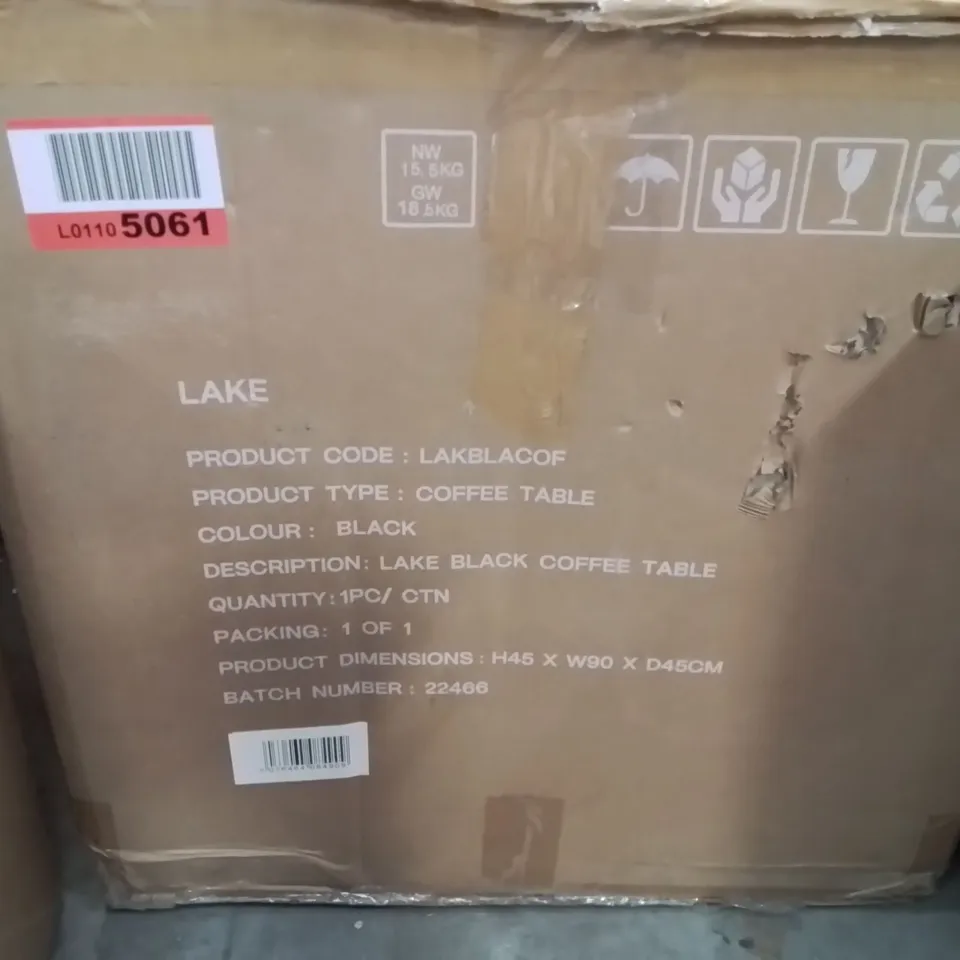 BOXED CAYSE OPEN COFFEE TABLE -BLACK-