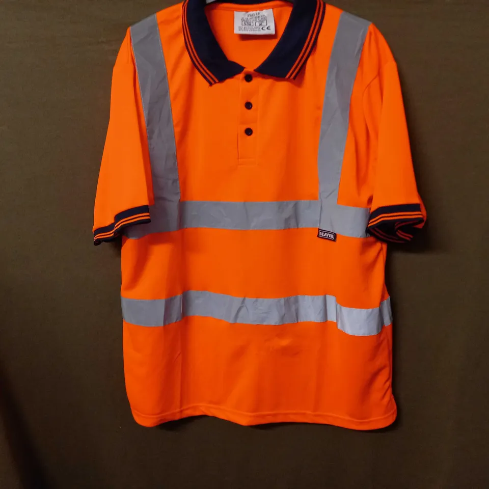 BEAVER HIVIS POLO IN ORANGE - XL