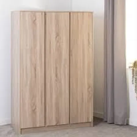 BOXED MALVERN 3 DOOR WARDROBE - SONOMA OAK EFFECT (3 BOXES)