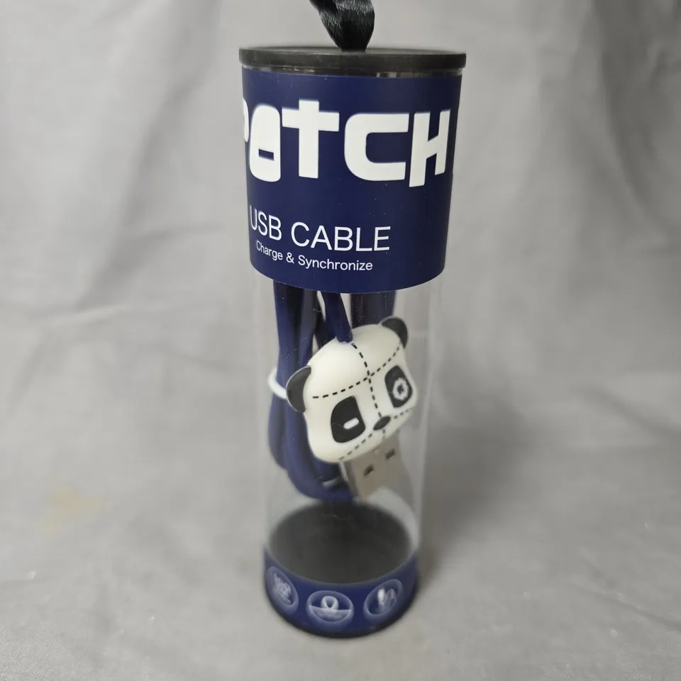 APPROXIMATELY 20 ASSORTED PATCH USB LIGHTNING CONNECTORS CABLES IN NAVY