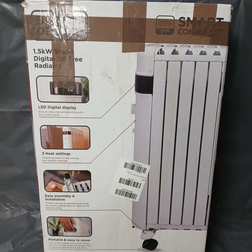 BOXED BLACK & DECKER SMART DIGITAL RADIATOR