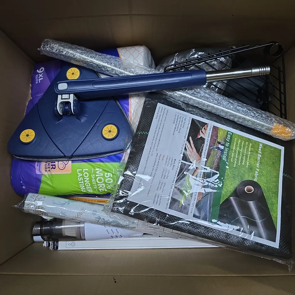 APPROXIMATELY 25 ASSORTED HOUSEHOLD PRODUCTS TO INCLUDE ANDREX XL ROLLS, INKJET PHOTO PAPER, WEED BARRIER FABRIC, ETC - COLLECTION ONLY