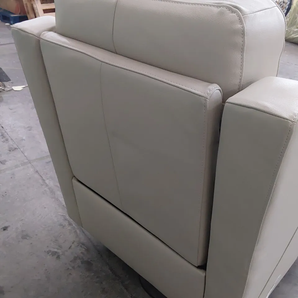DESIGNER SIENNA POWER RECLINING EASY CHAIR BONE CHINA LEATHER 