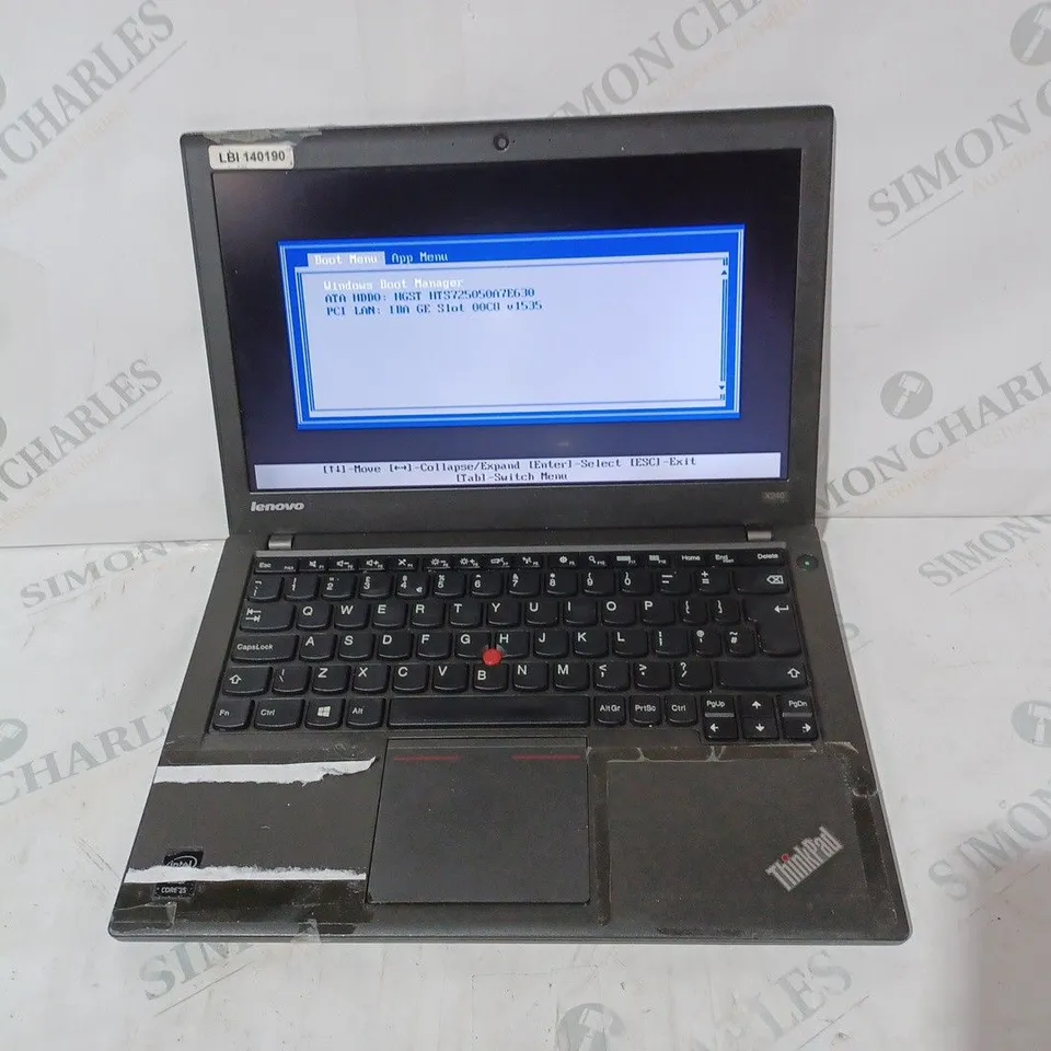 LENOVO X240 THINKPAD LAPTOP IN BLACK