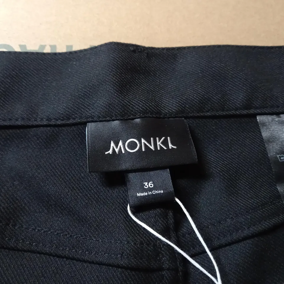 MONKI BLACK TROUSERS - SIZE 36
