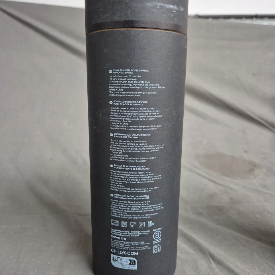 CHILLY'S 1L BOTTLE SERIES 2 – BLACK