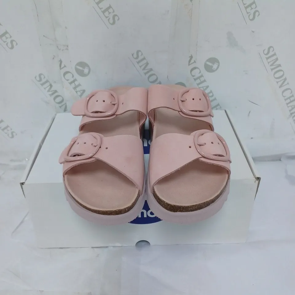 BOXED SCHOLL SOFT STEP LADIES SANDALS BUCKLE FASTENING SIZE 6 PINK