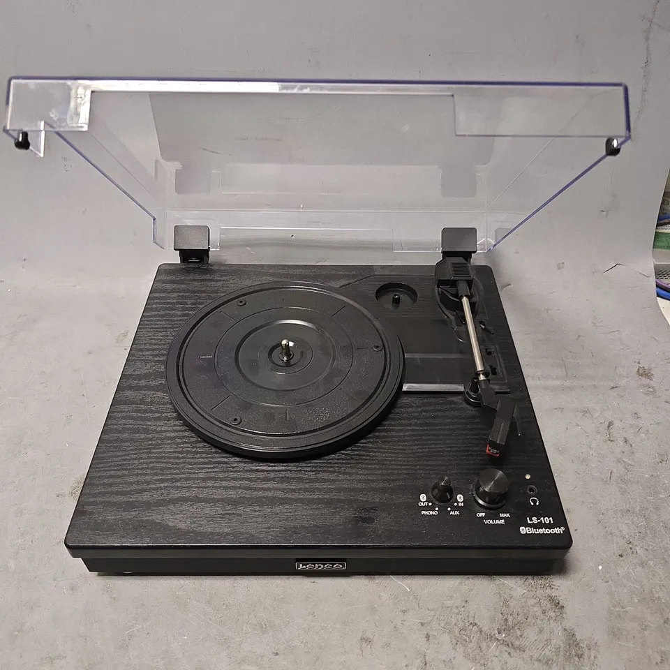 BOXED LENCO LS-101BK TURNTABLE WITH BLUETOOTH