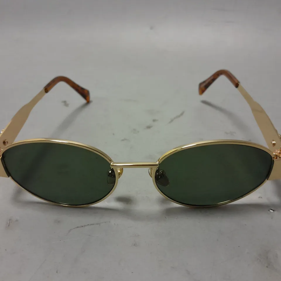 CELINE GOLD FRAMED GLASSES IN CASE