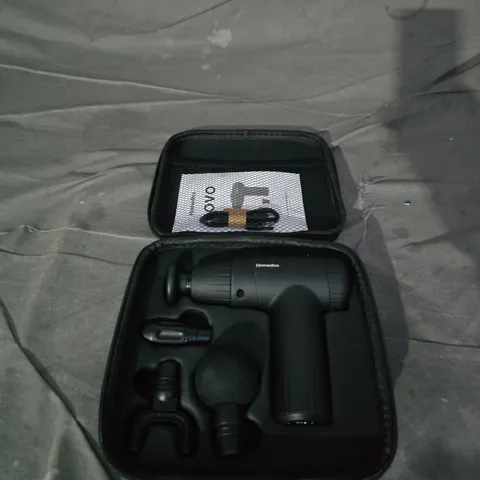 HOMEDICS HANDHELD MASSAGE GUN WITH ATTACHMENTS – CASE INCLUDED