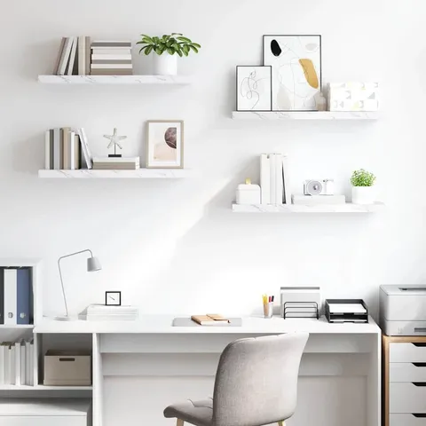 BOXED ARLA WALL SHELF (SET OF 4) - WHITE (1 BOX)