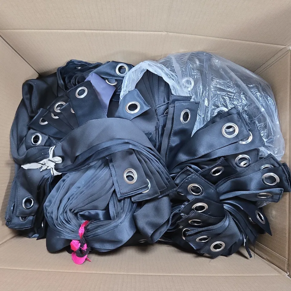 BLACK SATIN FABRIC STRAPS WITH METAL EYELETS – BULK AMOUNT