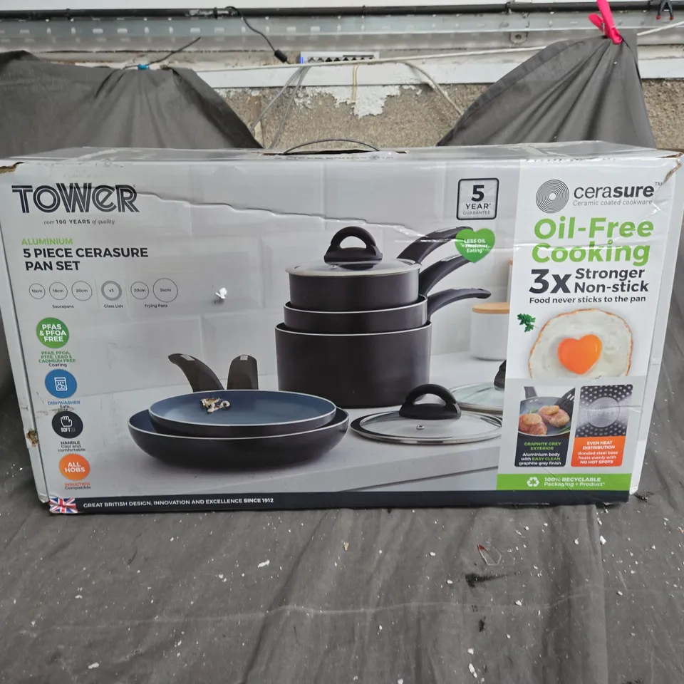 TOWER CERAMIC COATED SAUCEPAN SET 