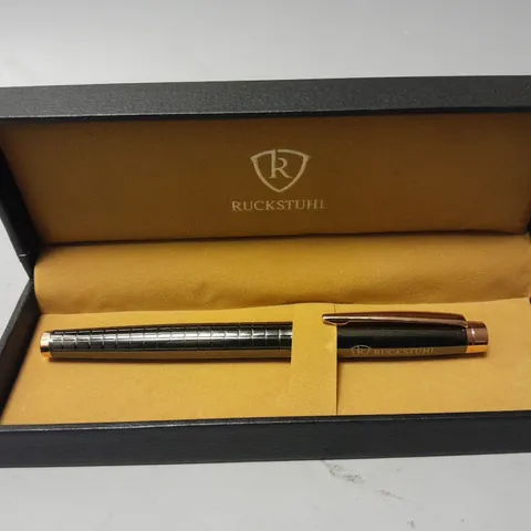 RUCKSTUHL ROSE GOLD STAINLESS STEEL LUXURY PEN IN GIFT BOX