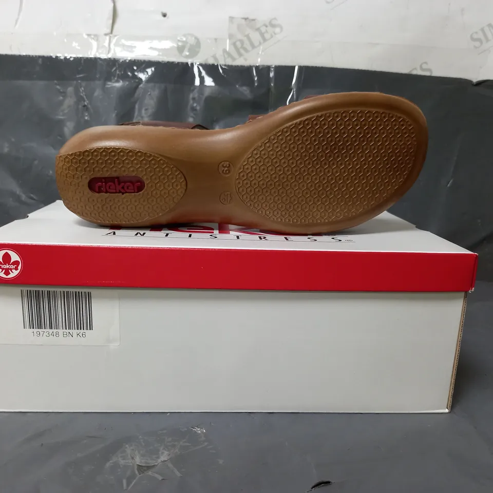 RIEKER ANTI-STRESS SANDALS BROWN SIZE 6