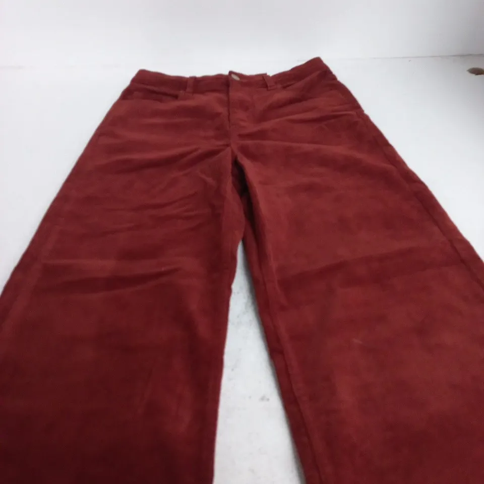 NOBODY'S CHILD THE SOHO WIDE HIGH RISE FULL LENGTH TROUSERS - UK 10S (RED)