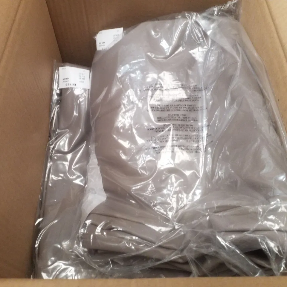 BOX CONTAINING APPROXIMATELY 9 BRAND NEW JD WILLIAMS GREY PU WIDE LEG TROUSERS - SIZE 24
