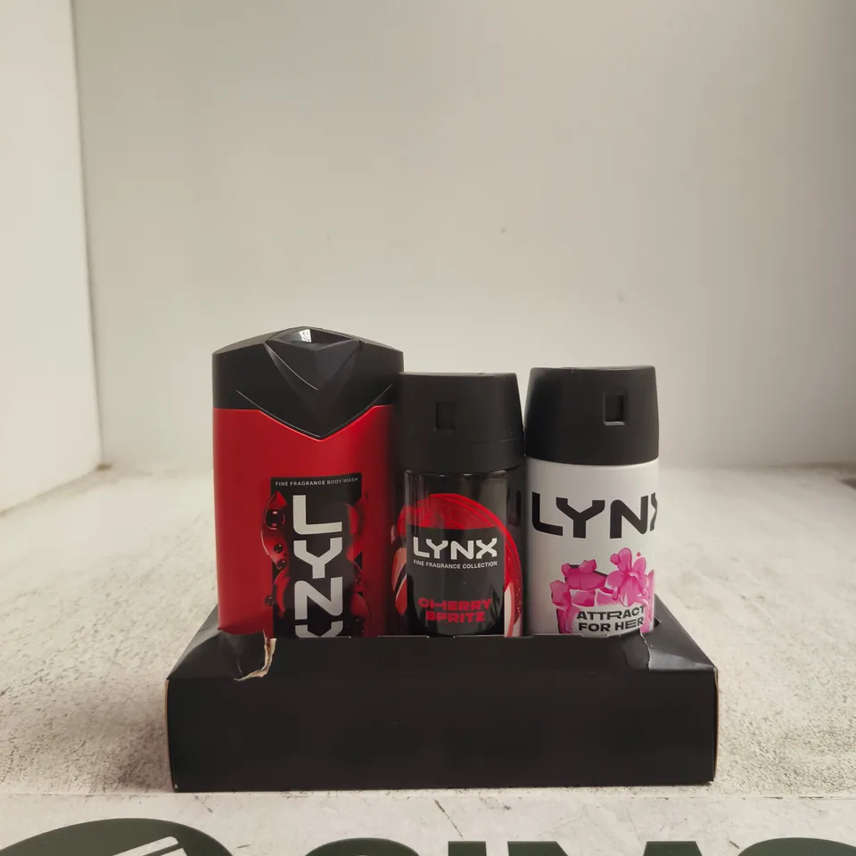 LYNX FINE FRAGRANCE DUO CHERRY SPRITZ GIFT SET – BODY WASH & FRAGRANCE SPRAY