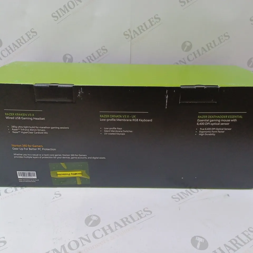 BRAND NEW BOXED RAZER GAMING BUNDLE 3 IN 1 TO INCLUDE - GAMING HEADSET, MEMBRANE RGB KEYBOARD AND ESSENTIAL GAMING MOUSE