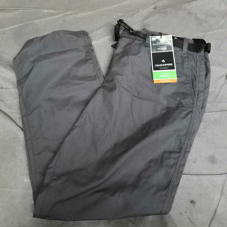 CRAGHOPPERS WOMENS KIWI TROUSERS IN CARBON GREY - UK 16