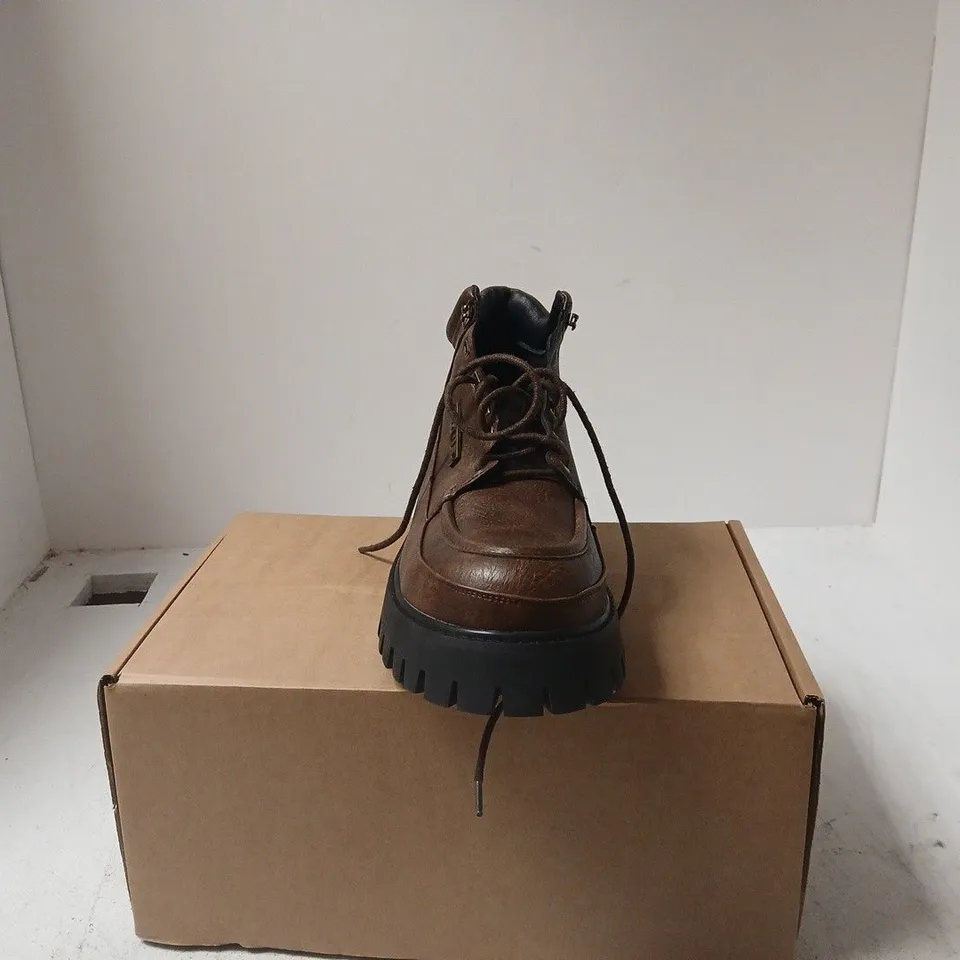 KOI MEN'S BROWN LEATHER BOOTS – ANKLE BOOTS BROWN SIZE 9 