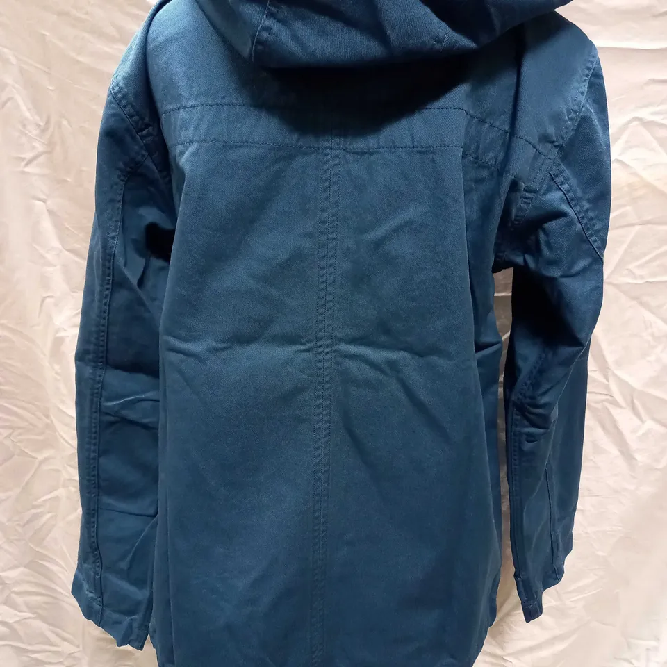 PRETTYGREEN COOPER SHORT PARKA COAT, TURQUOISE - SIZE SMALL 