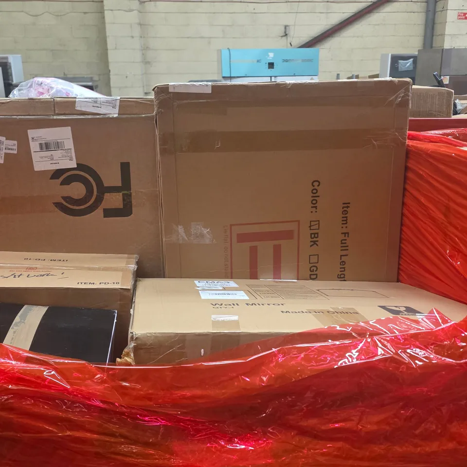 PALLET OF ASSORTED HOUSEHOLD GOODS AND PRODUCTS TO INCLUDE;KIDS DRUMSET,PICTURE FRAME,LED LIGHT