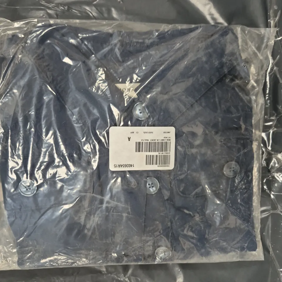 MONSOON LENNY LINEN JACKET IN NAVY SIZE EXTRA LARGE