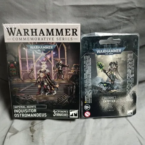 LOT OF 2 WARHAMMER 40,000ITEMS INCLUDE NECRONS CRYPTEK AND INQUISITOR OSTROMANDEUS