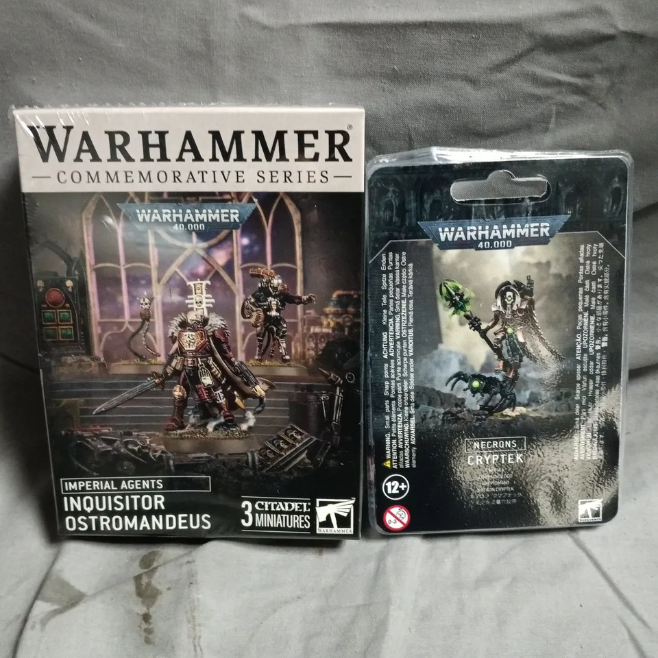 LOT OF 2 WARHAMMER 40,000ITEMS INCLUDE NECRONS CRYPTEK AND INQUISITOR OSTROMANDEUS