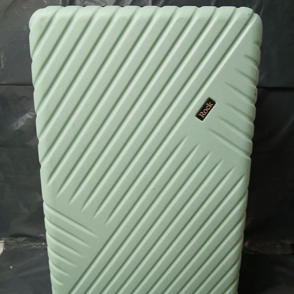 ROCK LUGGAGE SANTIAGO HARDSHELL 8 WHEEL SUITCASE - LARGE - GREEN RRP £90