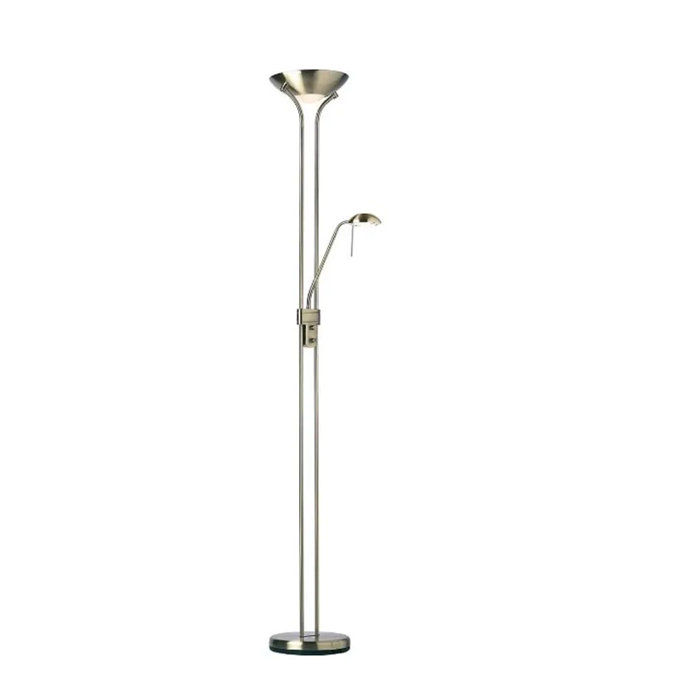 BOXED ENDON ROME MOTHER & CHILD FLOOR LAMP ANTIQUE BRASS (1 BOX)
