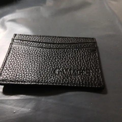 GAMAGES CREDIT CARD HOLDER – BLACK TEXTURED LEATHER (SKU GAA002)