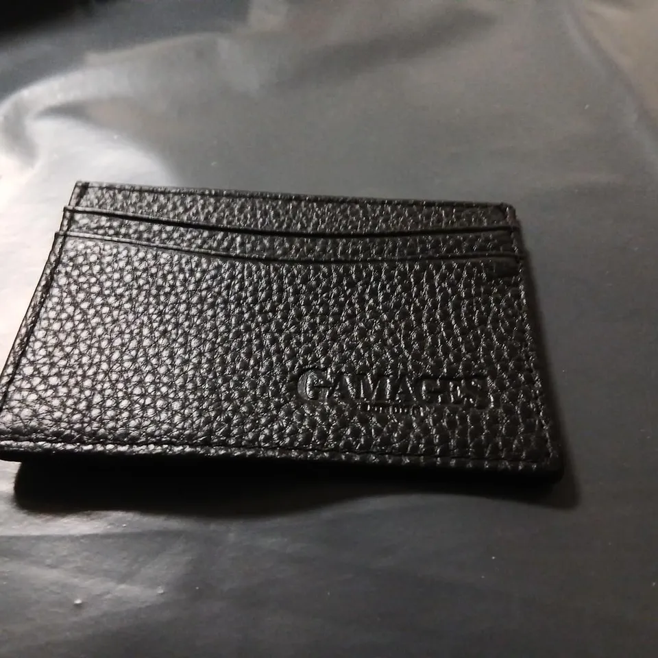 GAMAGES CREDIT CARD HOLDER – BLACK TEXTURED LEATHER (SKU GAA002)